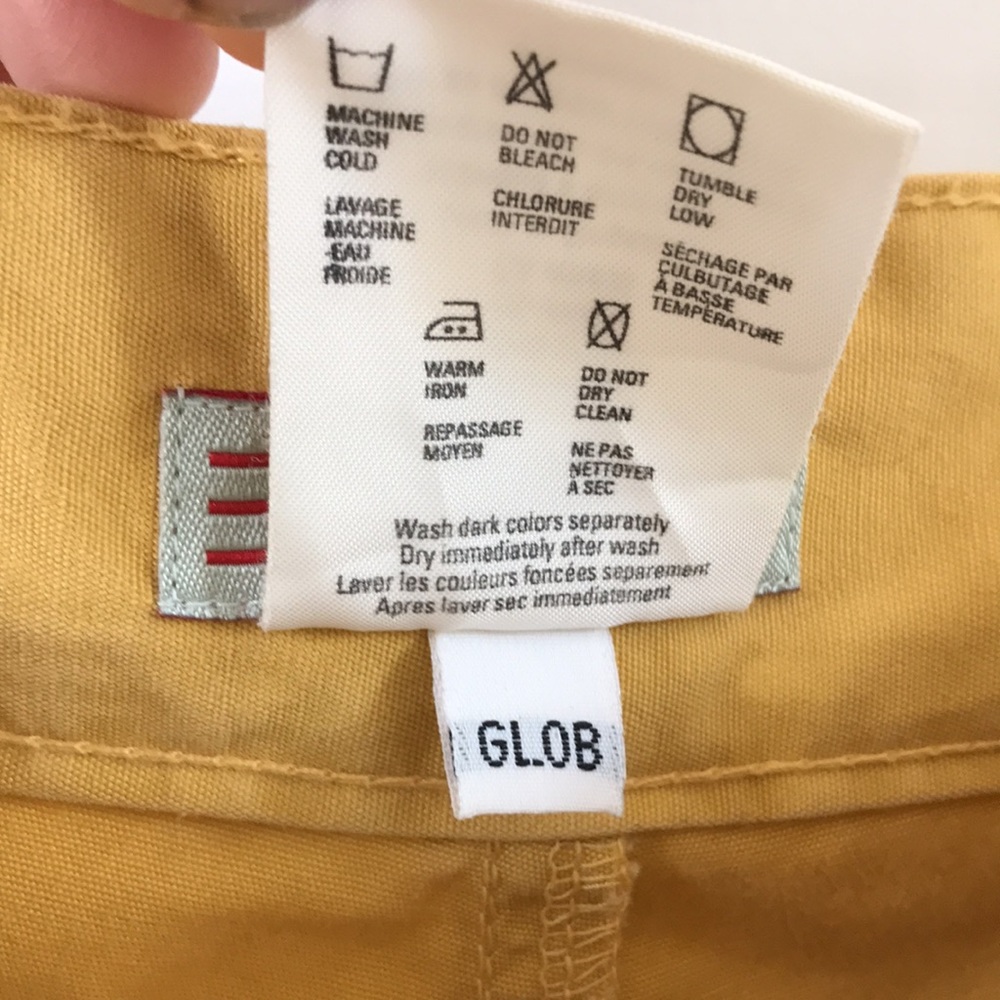 VTG Esprit high waisted shorts Sz 11/12 Cotton twill mustard yellow Excellet con - Picture 10 of 10